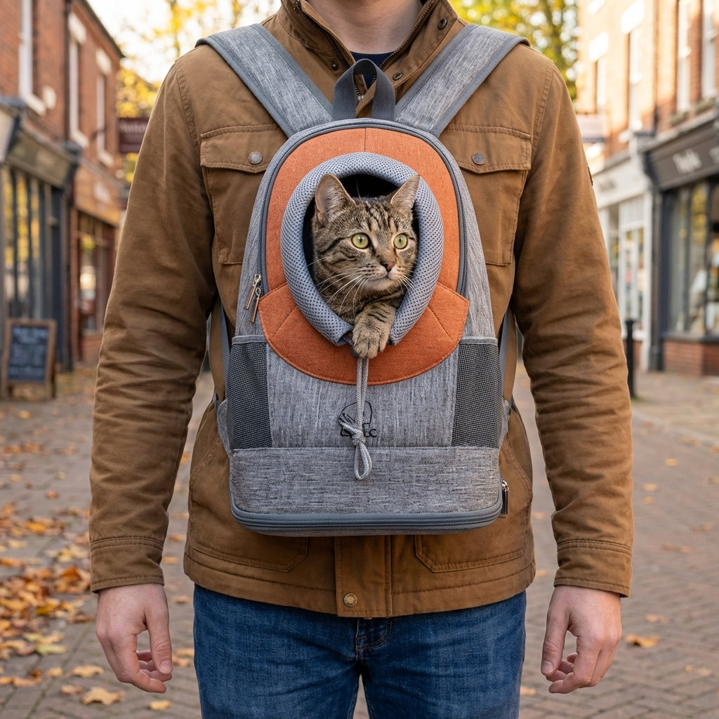 Cat Carrier Travel Backpack With Oxford Mesh For Front Or Back Wear | Temsk