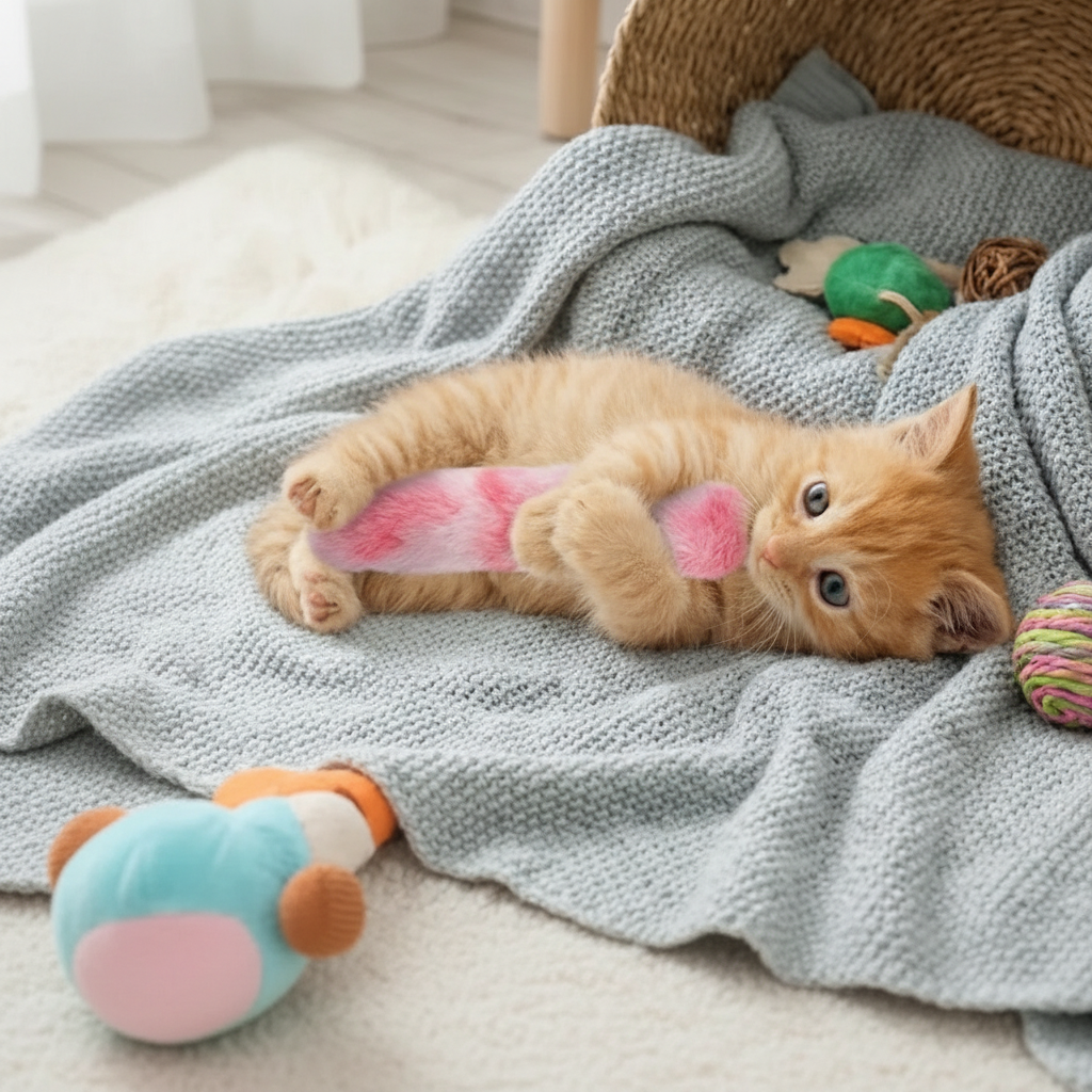 Plush Catnip Pillow Toy For Cats - Interactive Kick And Chew Toy | Temsk