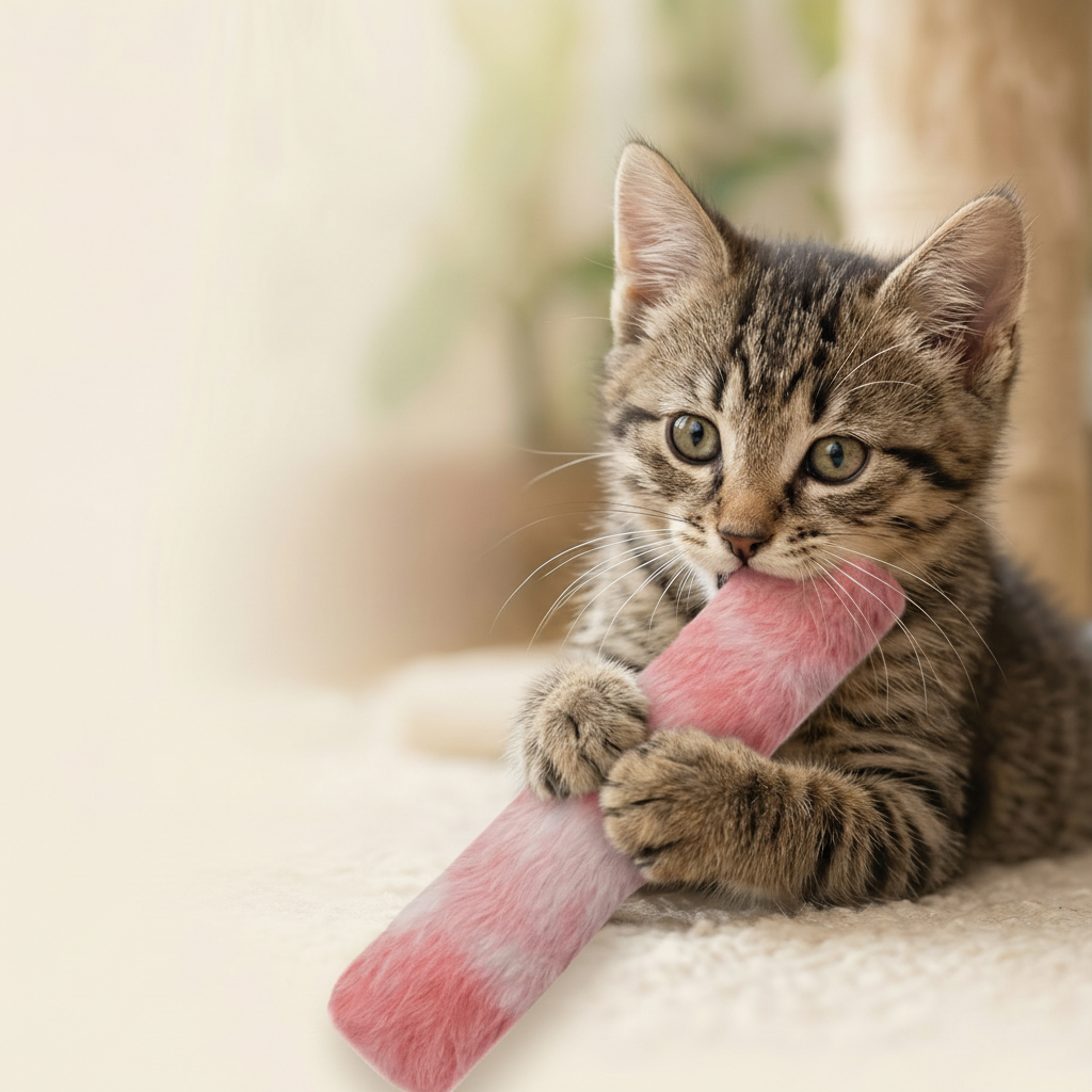 Plush Catnip Pillow Toy For Cats - Interactive Kick And Chew Toy | Temsk