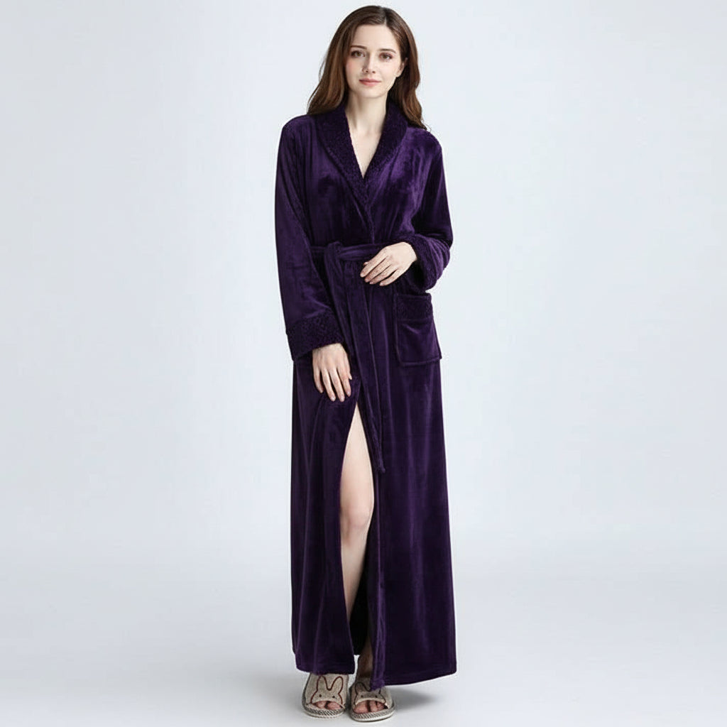 LuminaCloud Robe - Fluffy Women's Bathrobe for Ultimate Comfort | Temsk