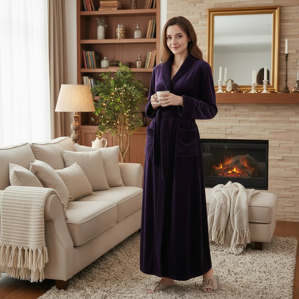 LuminaCloud Robe - Fluffy Women's Bathrobe for Ultimate Comfort | Temsk