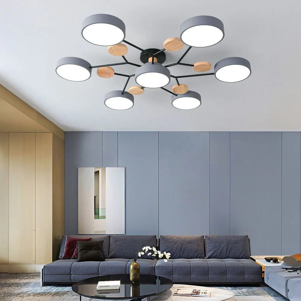 Moderne LED-Deckenleuchte mit Aufbaumontage-Design | Temsk