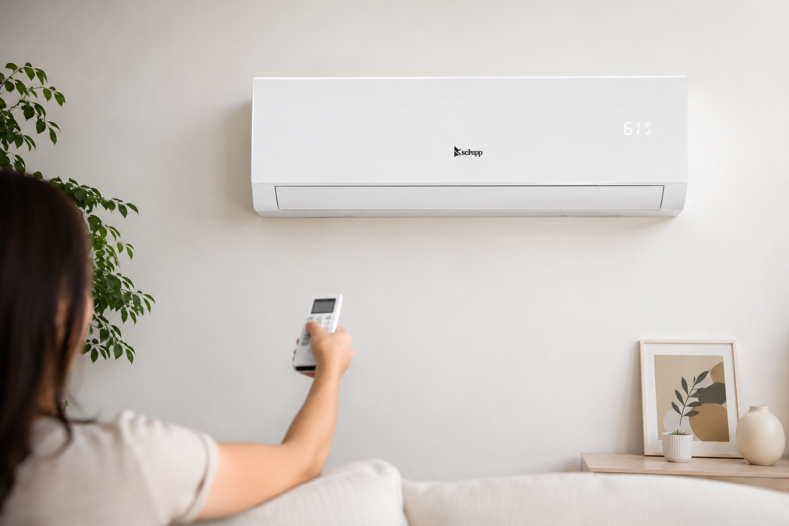 Kompakte Mini-Split tragbare Klimaanlage mit intelligenter Kühlung und Wärmepumpe | Temsk