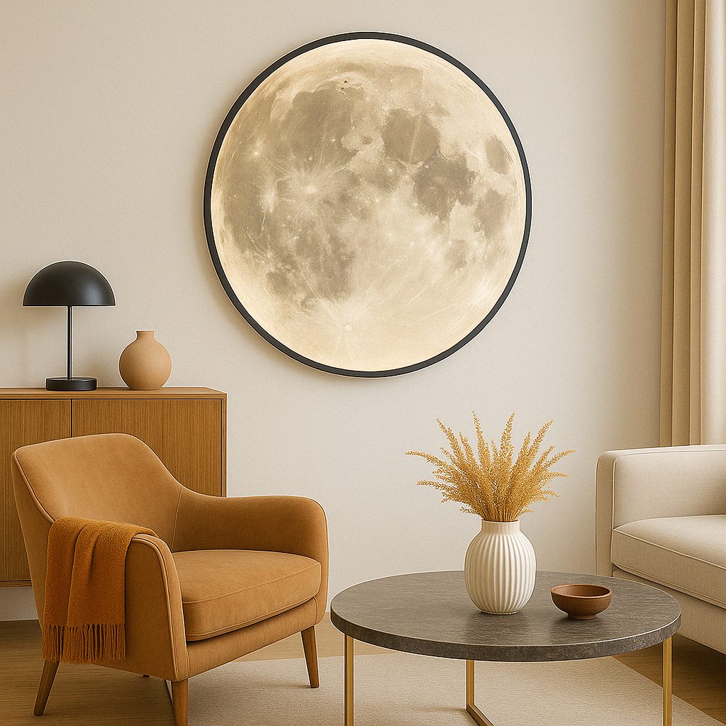 Mond-Wandlampe mit Mondschein für moderne Innenräume | Temsk