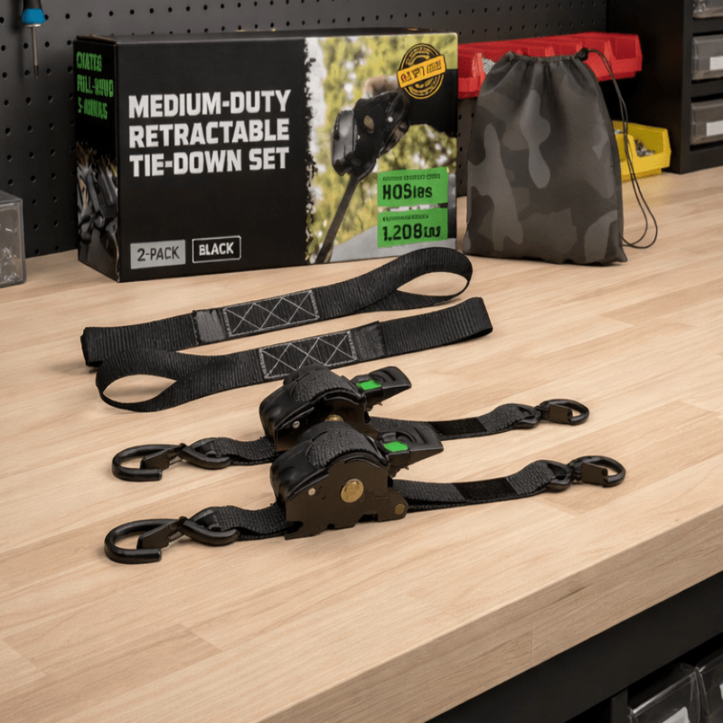 SwiftAnchor Self-Retracting Tie-Down Straps For Secure Cargo | Temsk