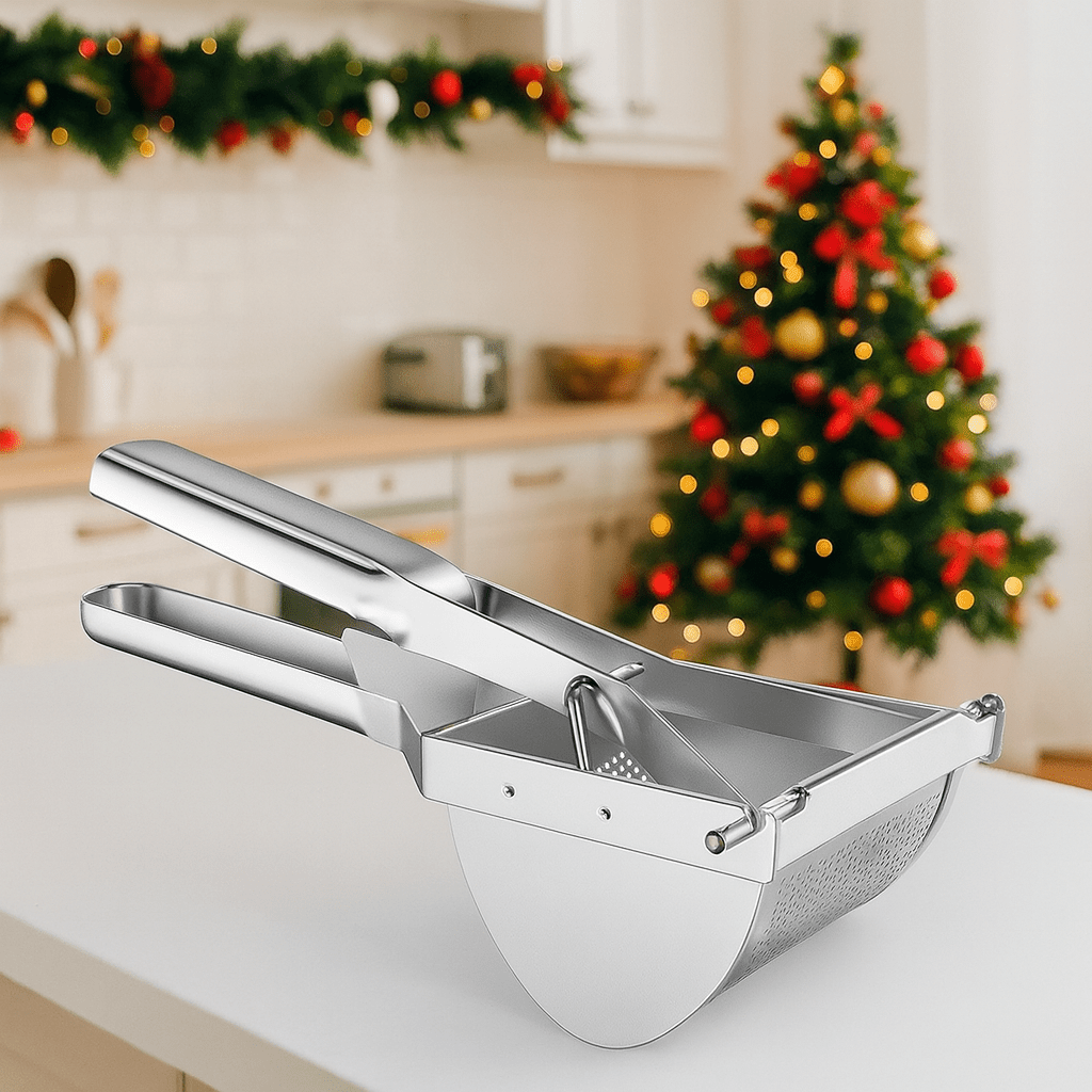 FloraMash High-Performance Stainless Steel Potato Press for Baby Food and Fruit | Temsk