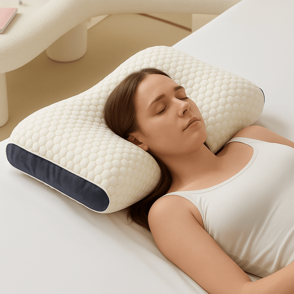 SpineEase Ergonomic Orthopedic Pillow For Neck And Back Support | Temsk