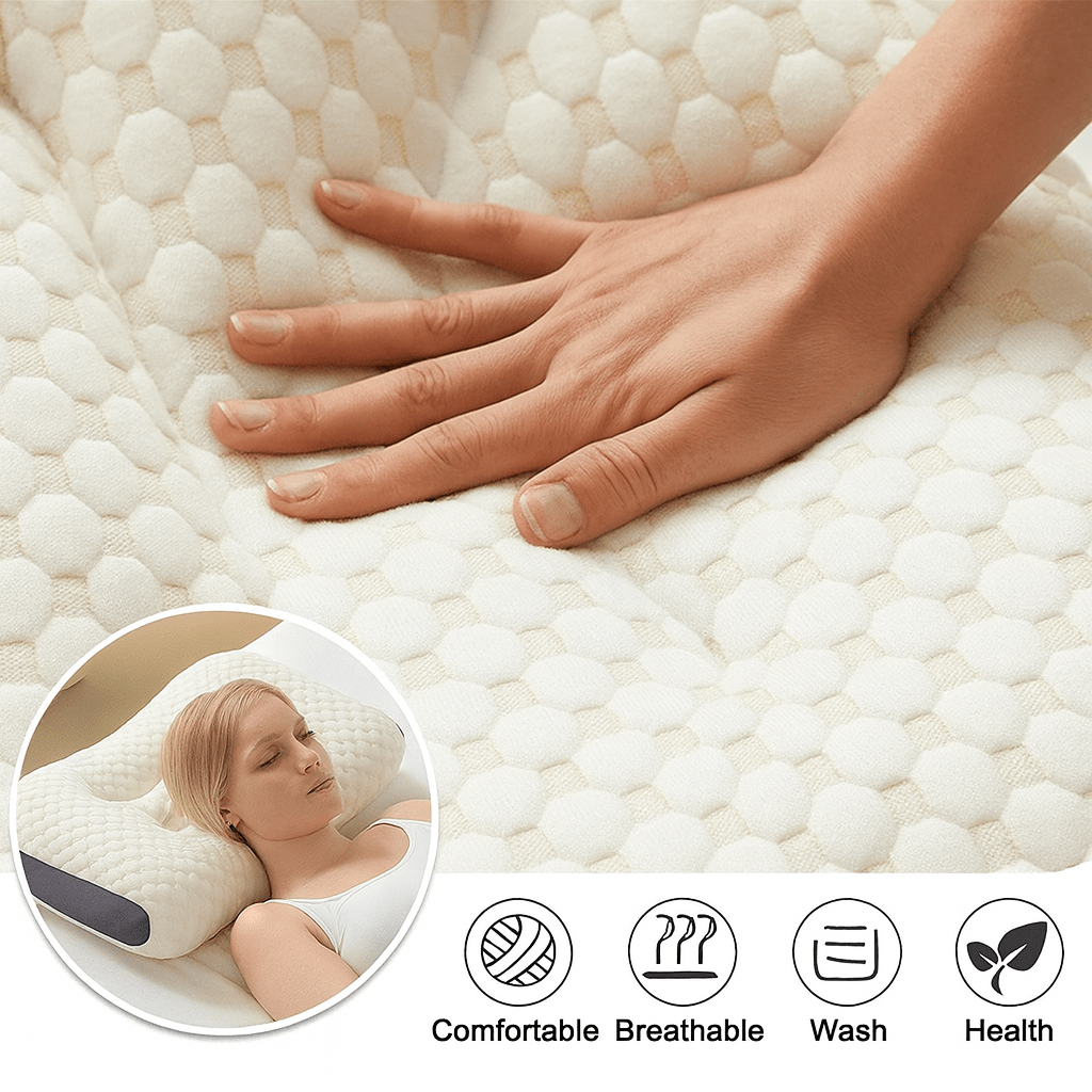 SpineEase Ergonomic Orthopedic Pillow For Neck And Back Support | Temsk