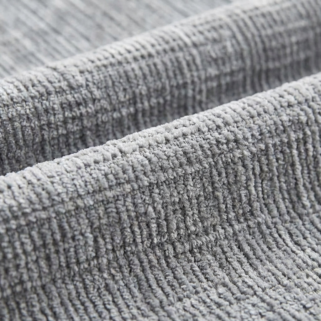 Chenille Sofa Cover With Striped Anti Scratch In Grey, Blue, And Beige | Temsk