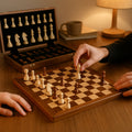 Wooden Chess Set With Board Pieces And Storage Case | Temsk