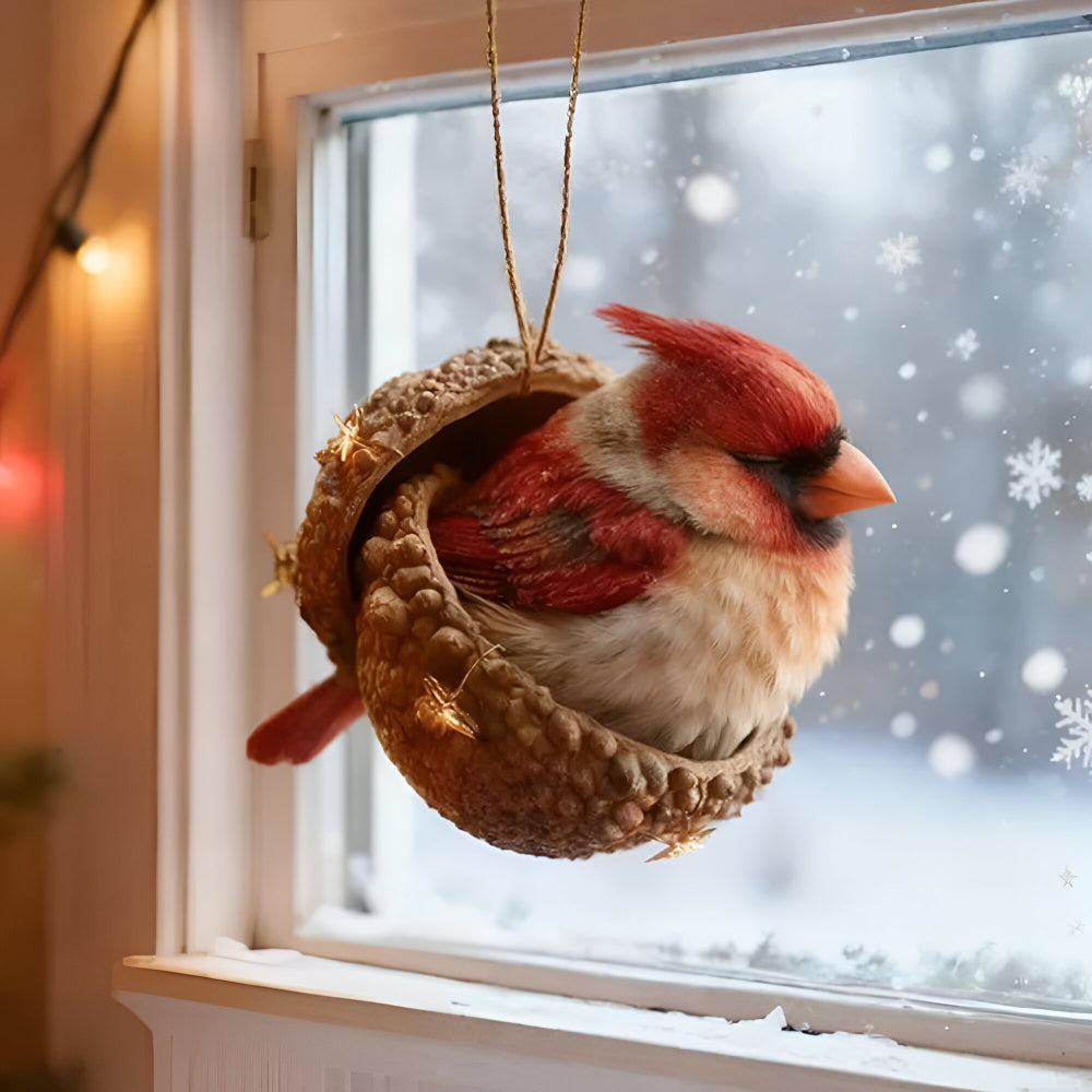 Weihnachtsornamente mit Eichel-Motiv für Waldtier-Baumschmuck | Temsk