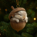 Weihnachtsornamente mit Eichel-Motiv für Waldtier-Baumschmuck | Temsk