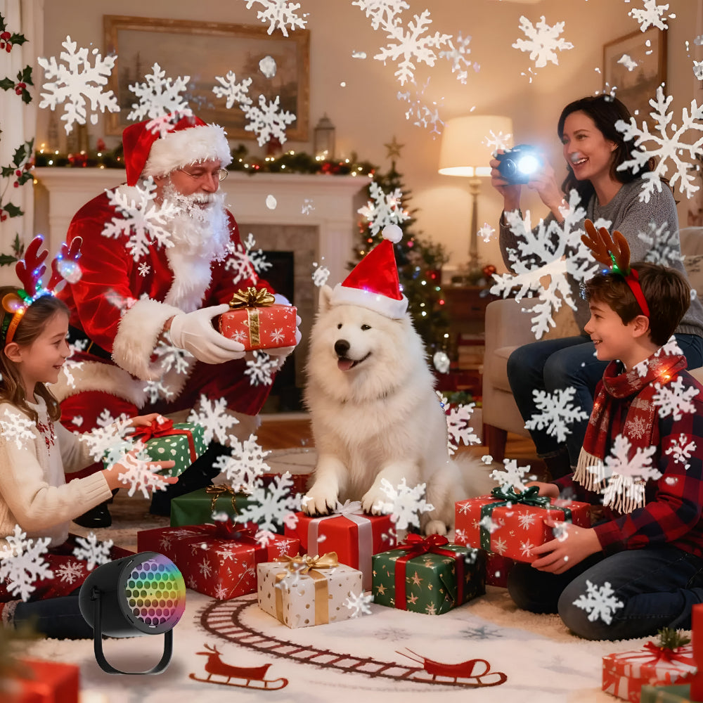 Rotating LED Christmas Projection Lamp For Wall And Ceiling Decor | Temsk