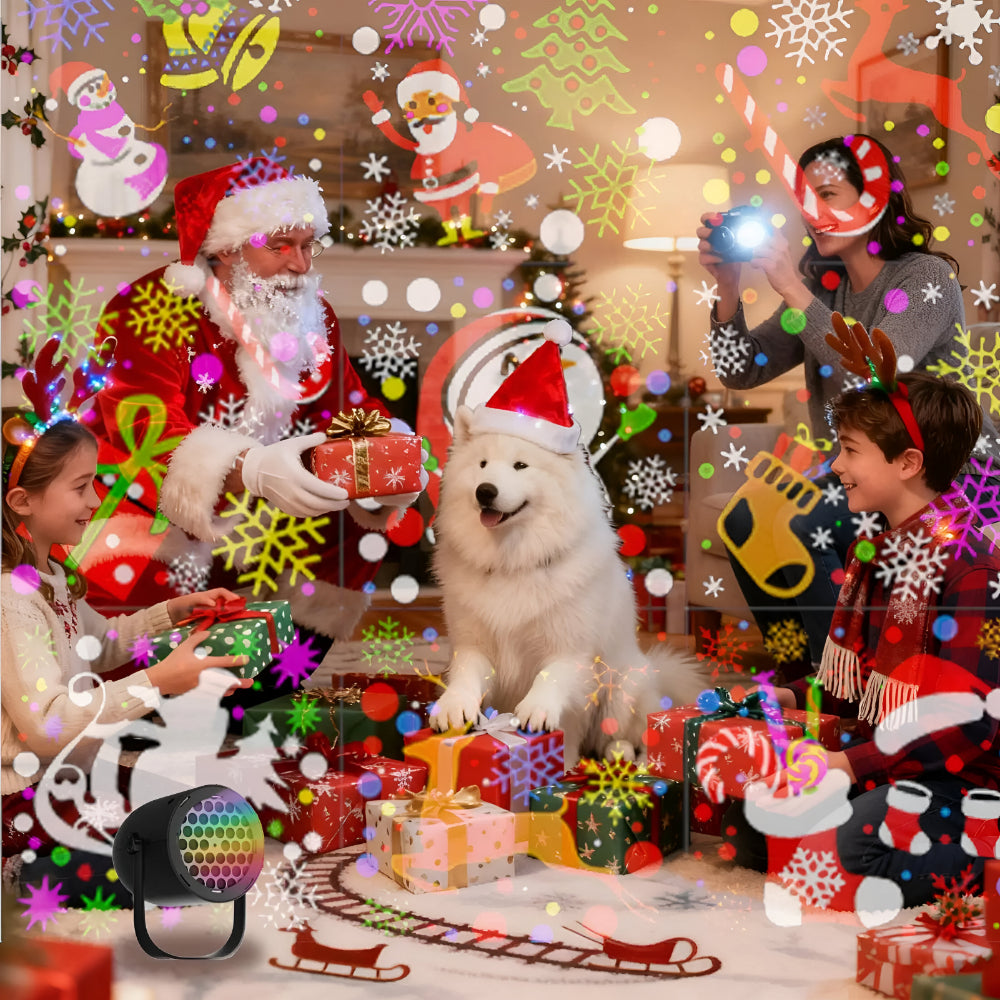 Rotating LED Christmas Projection Lamp For Wall And Ceiling Decor | Temsk