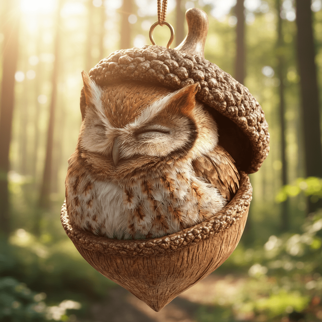 Handcrafted Woodland Animal Acorn Ornaments For Christmas Tree | Temsk