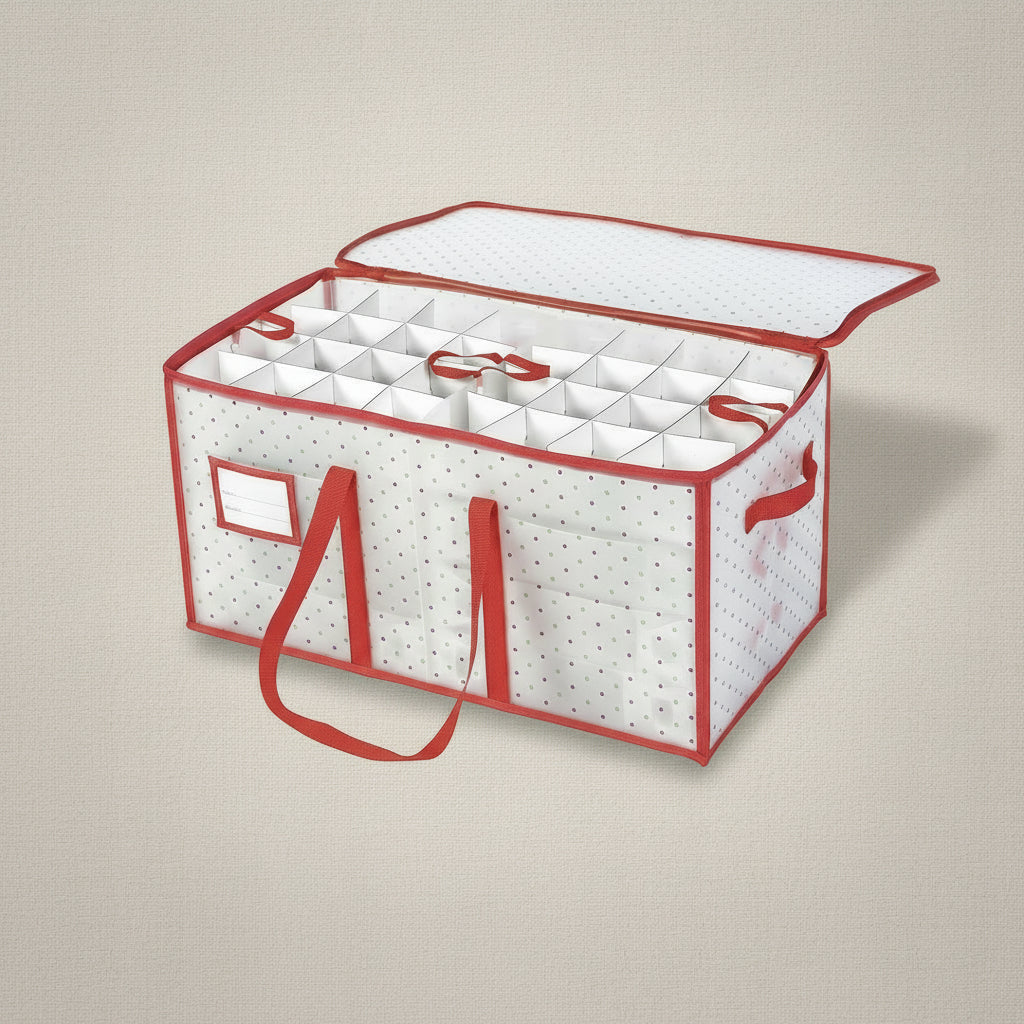 Christmas Ornament Organizer In Large Zippered Box | Temsk