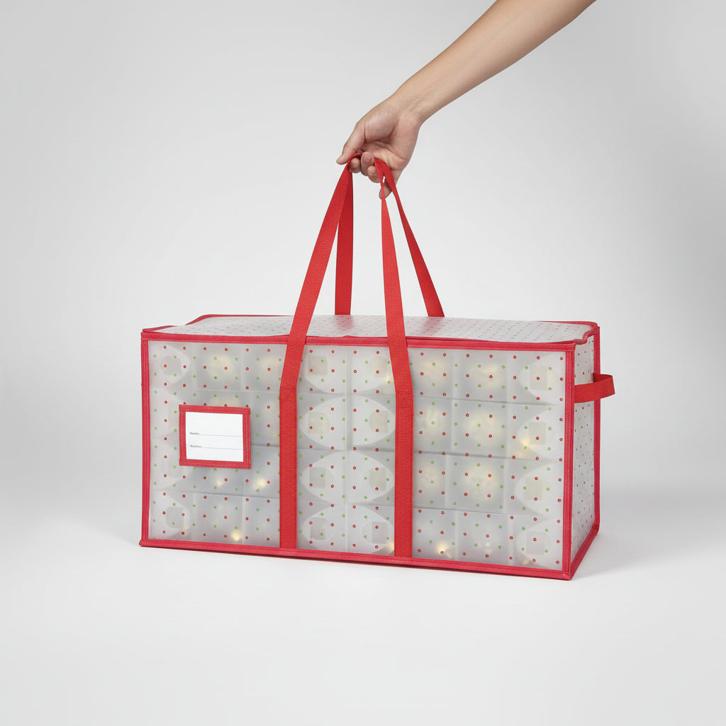 Christmas Ornament Organizer In Large Zippered Box | Temsk