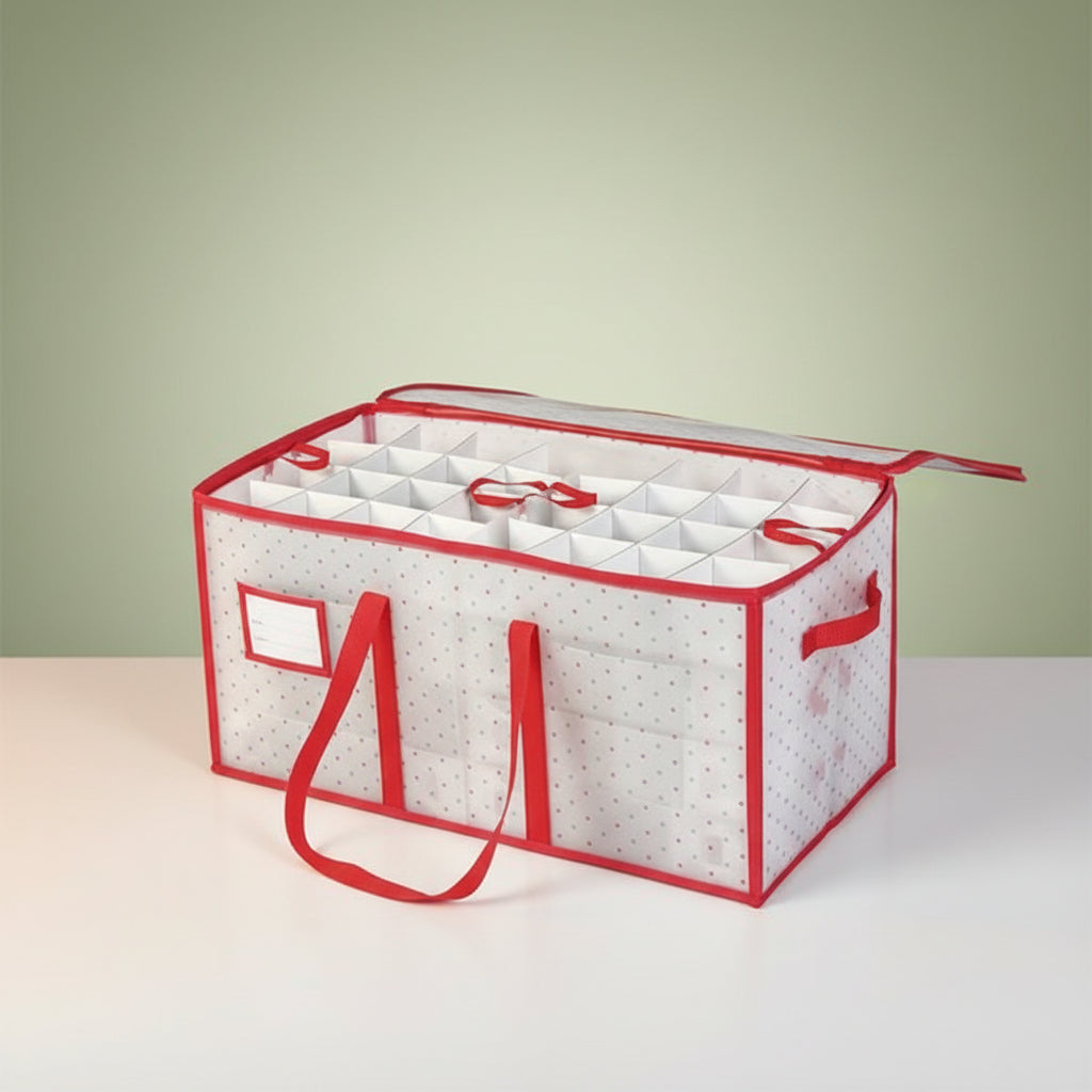 Christmas Ornament Organizer In Large Zippered Box | Temsk