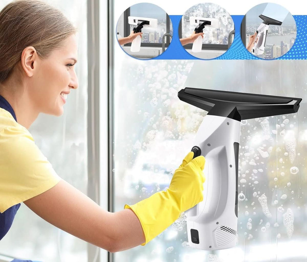 NovaGlide Cordless Window Vacuum Cleaner For Streak-Free Results | Temsk
