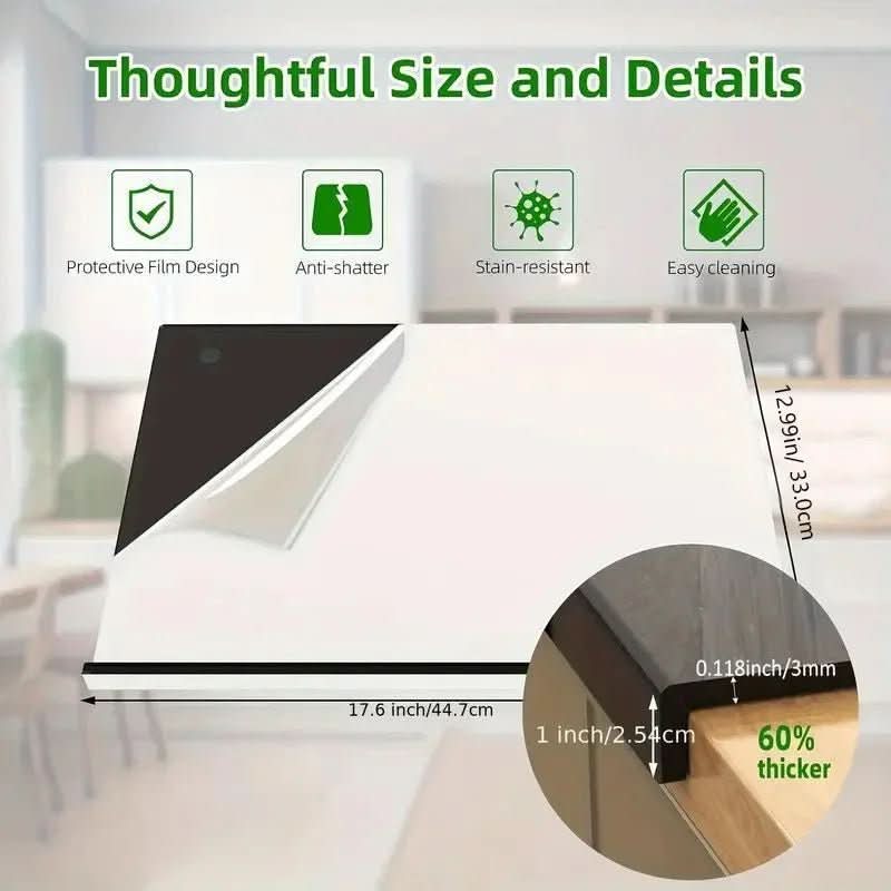Nova Board Acrylic Cutting Board With Protective Lip | Temsk