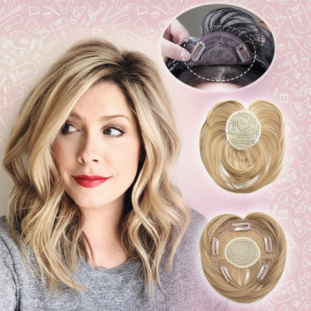 Clip In Topper For Natural Volume And Thinning Hair Coverage | Temsk