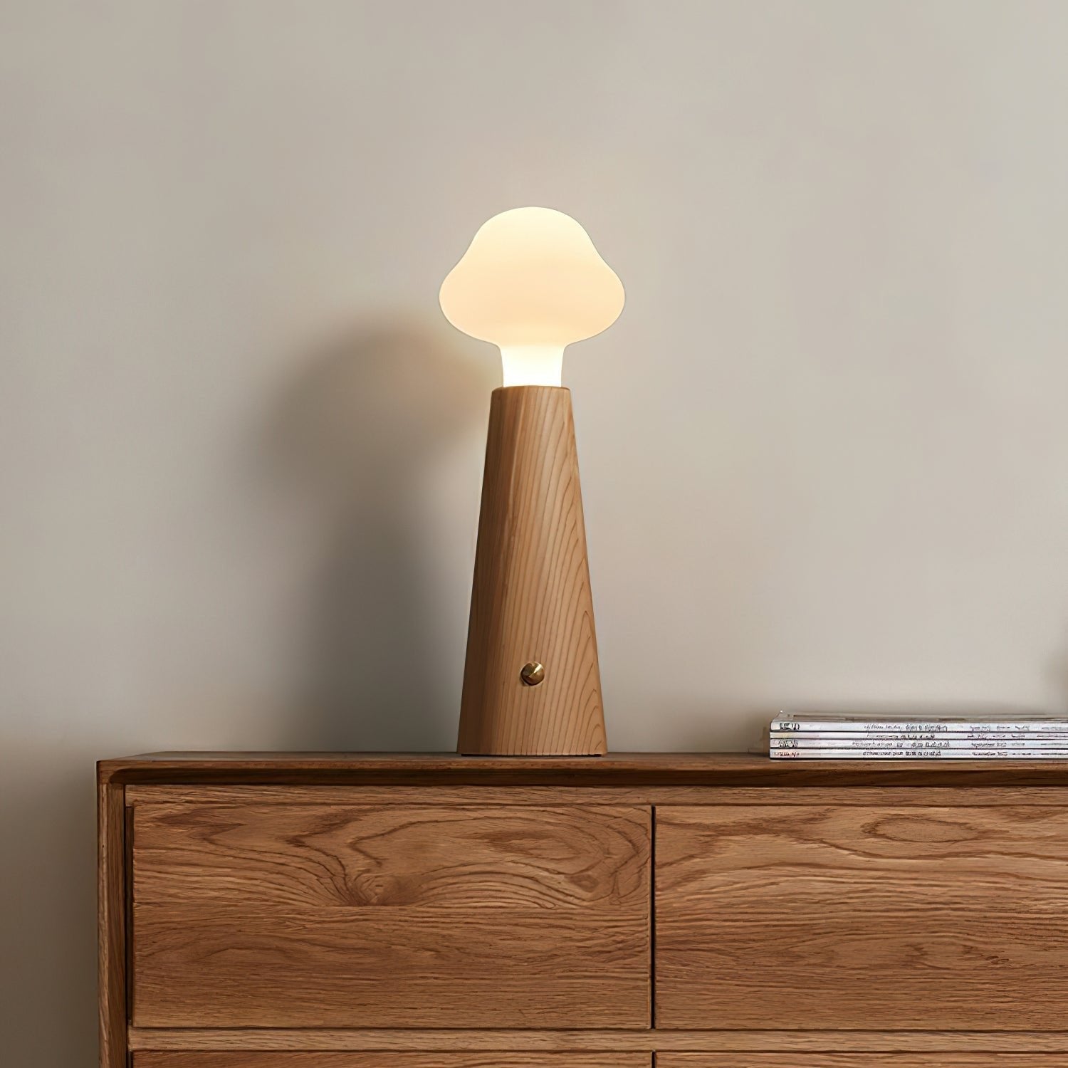 Lyrae Lumina Table Lamp in Metal Wood and Acrylic Finish | Snurv | Temsk