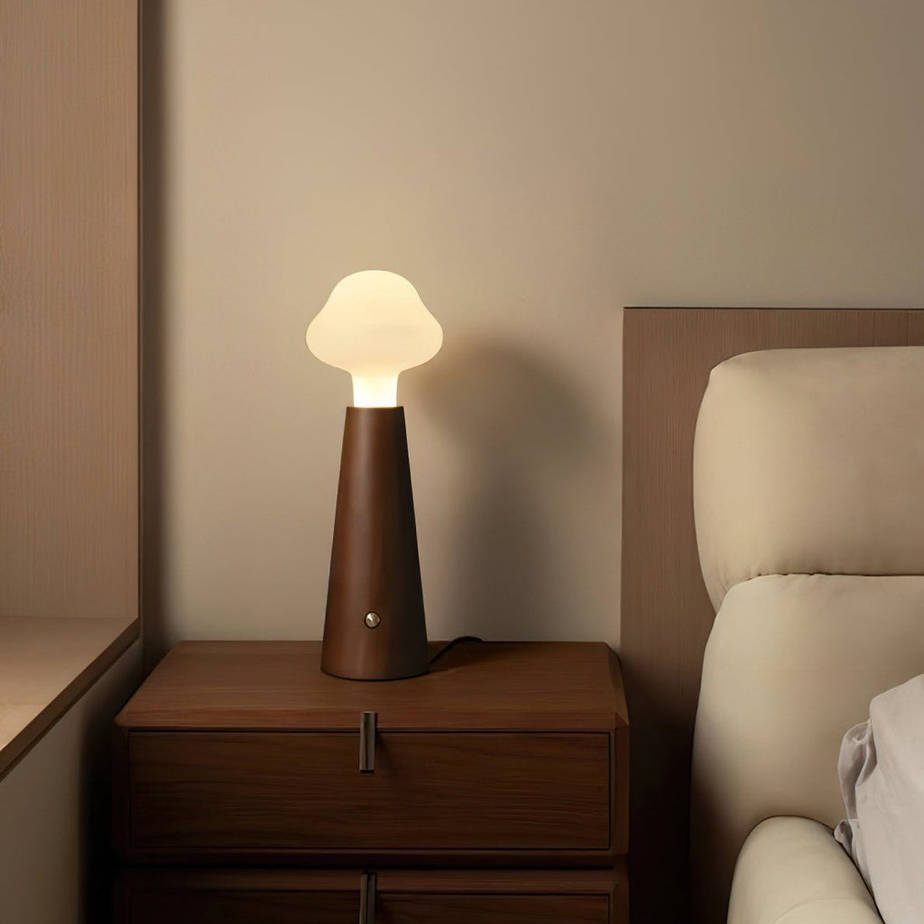 Lyrae Lumina Table Lamp in Metal Wood and Acrylic Finish | Snurv | Temsk