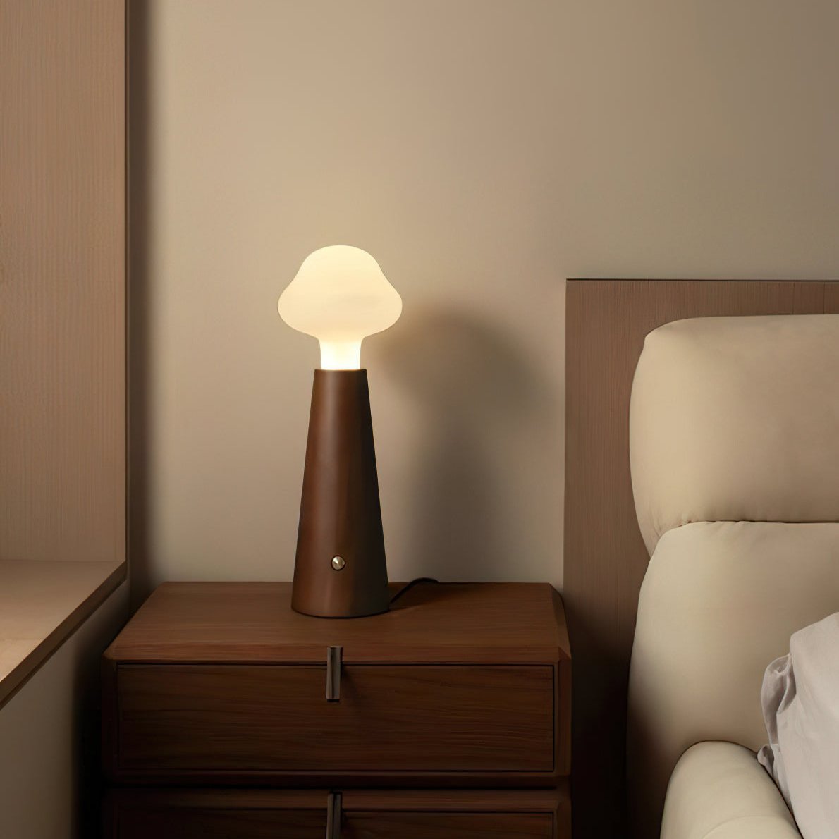 Lyrae Lumina Table Lamp in Metal Wood and Acrylic Finish | Snurv | Temsk