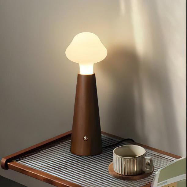 Lyrae Lumina Table Lamp in Metal Wood and Acrylic Finish | Snurv | Temsk