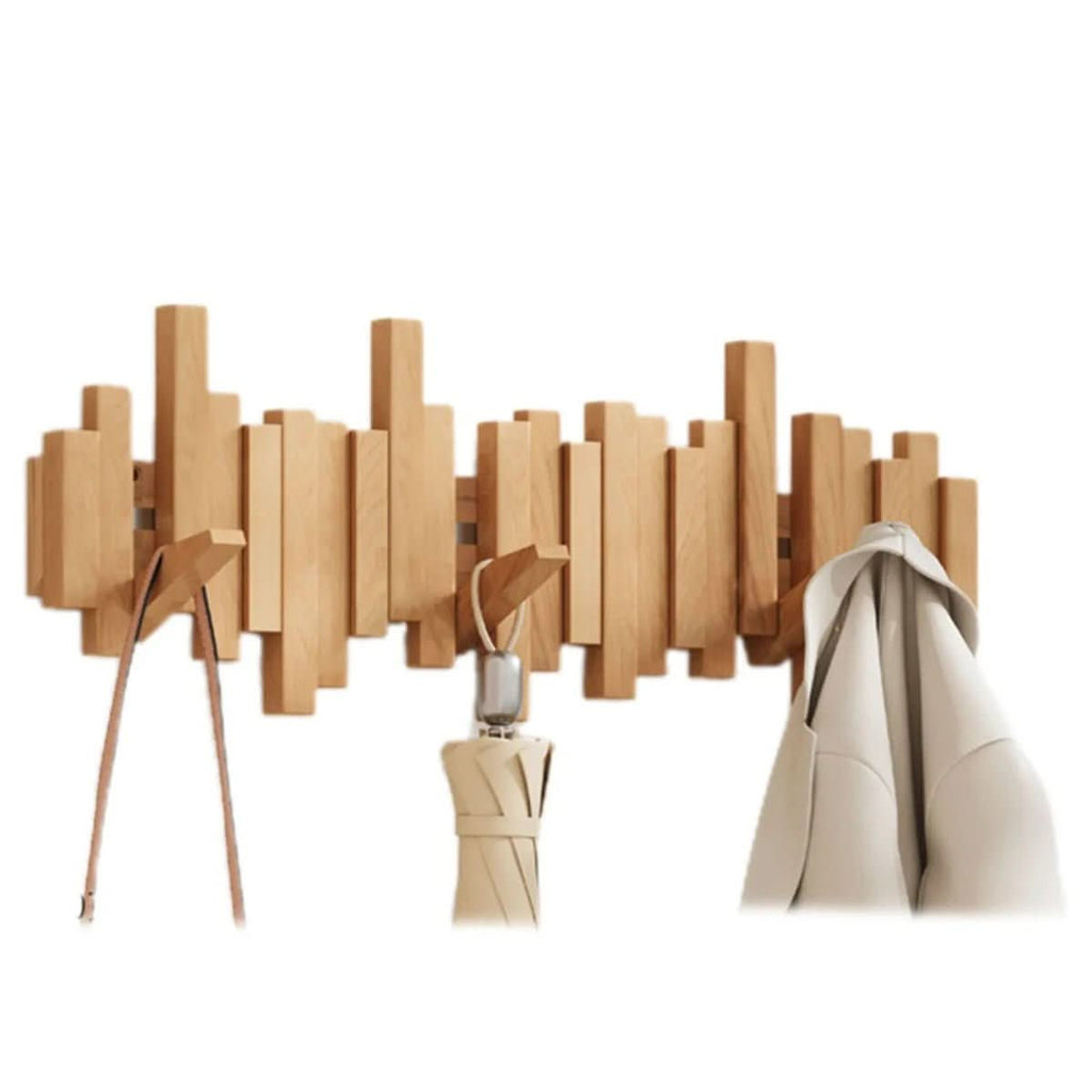 MelodyWood Piano Design Wall Coat Rack, Wooden Hook for Hallways, Bedrooms, Offices | Temsk