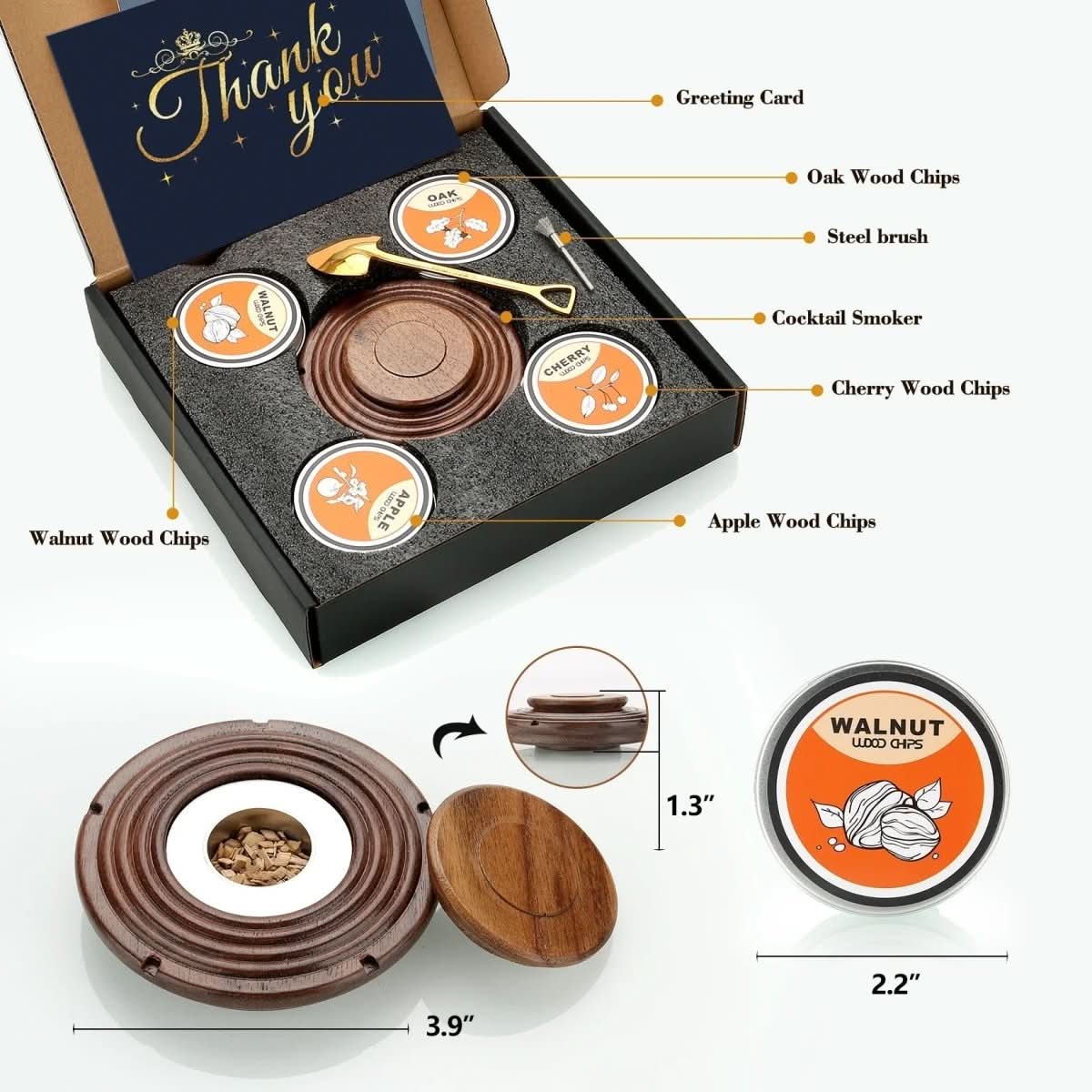 CinderCraft Cocktail Smoker Kit for Whiskey and Bourbon Lovers | Temsk