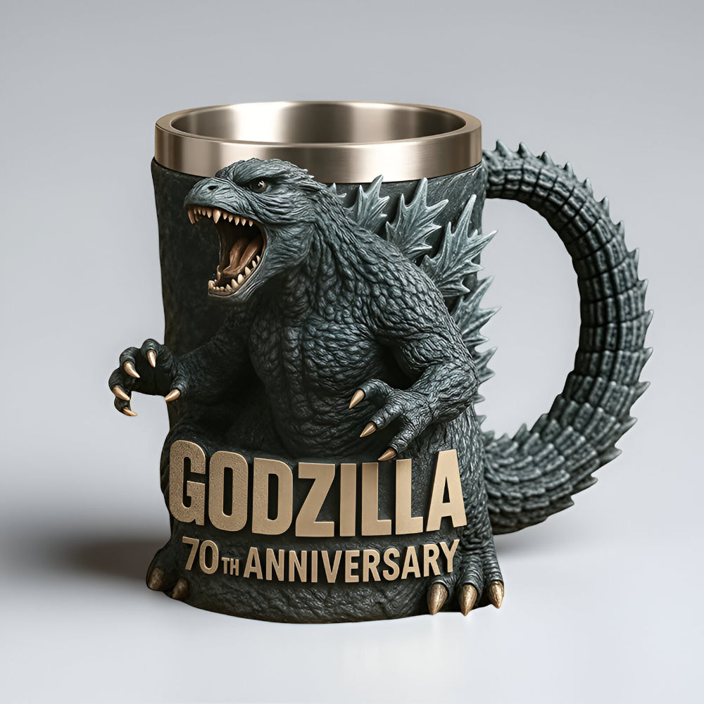 Monster Figure Ceramic Coffee Mug With 3D Sculpted Details | Temsk