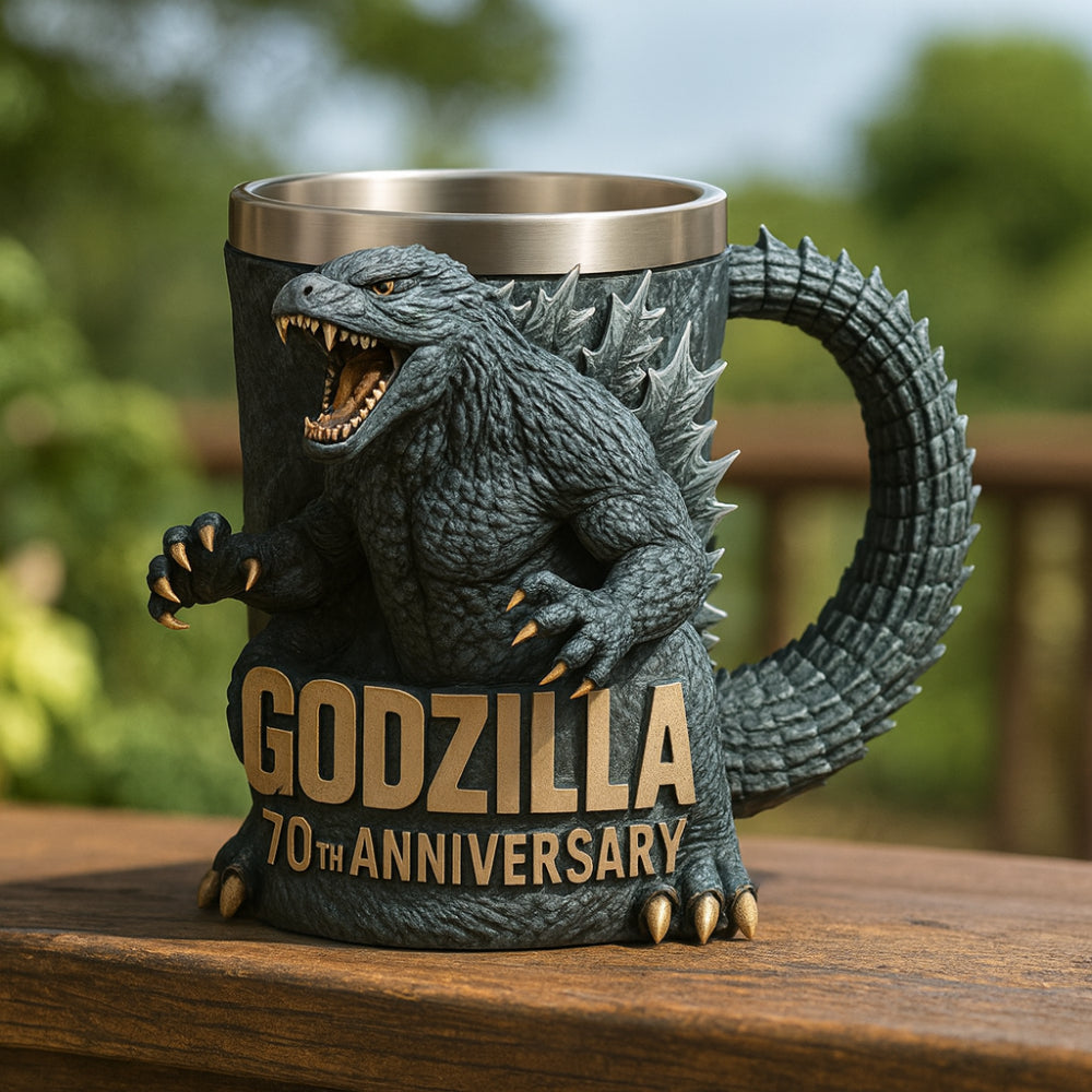 Monster Figure Ceramic Coffee Mug With 3D Sculpted Details | Temsk