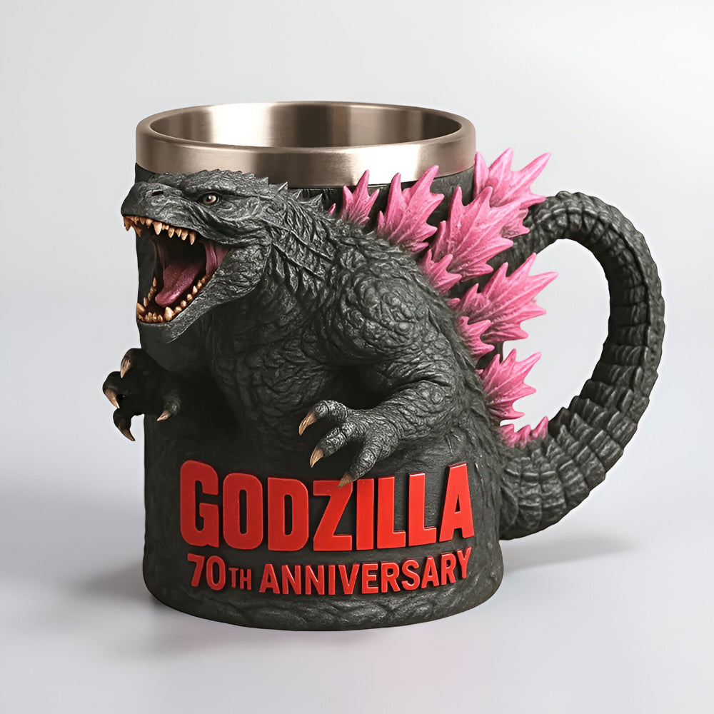 Monster Figure Ceramic Coffee Mug With 3D Sculpted Details | Temsk