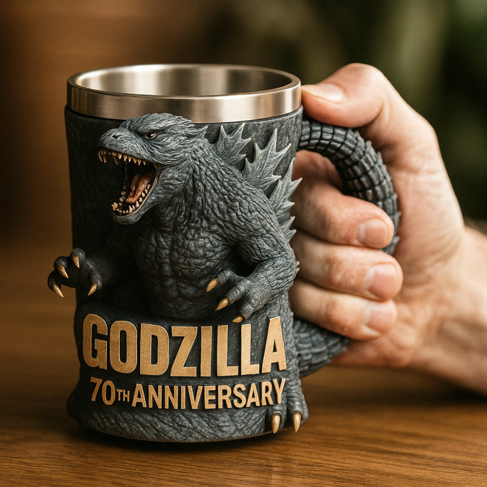 Monster Figure Ceramic Coffee Mug With 3D Sculpted Details | Temsk