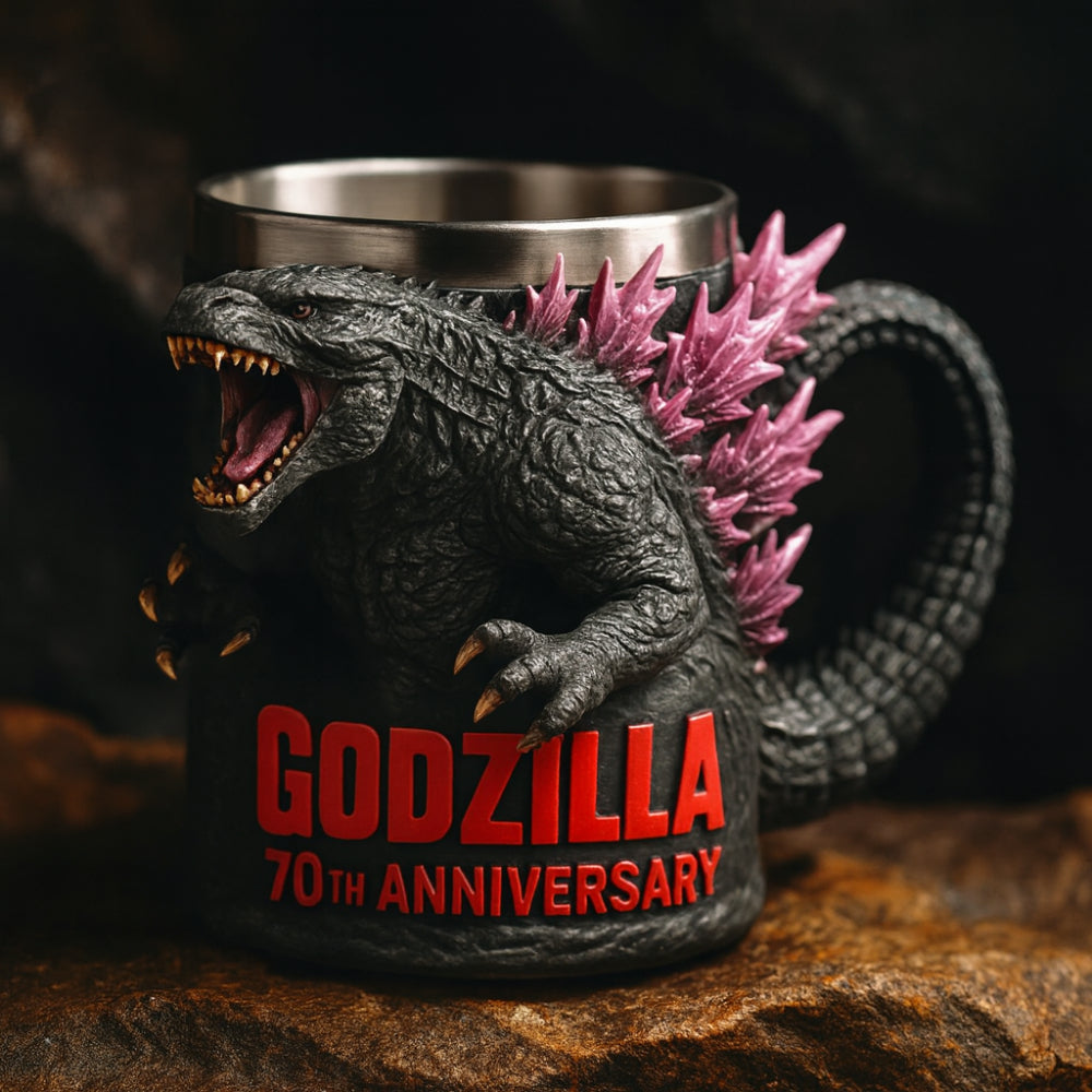 Monster Figure Ceramic Coffee Mug With 3D Sculpted Details | Temsk