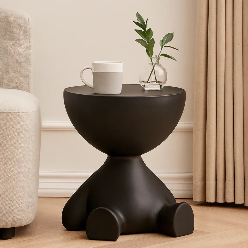 Round Modern Coffee Table With Stylish Accent Side Table For Living Rooms | Temsk