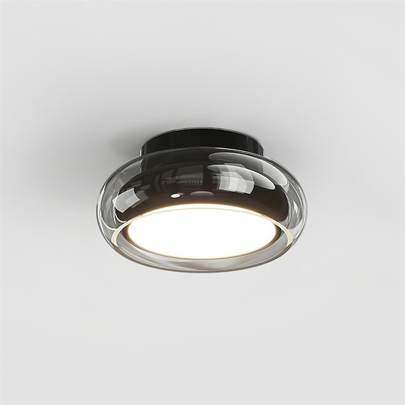 Glass Flush Mount Ceiling Light For Low Profile Ceilings | Temsk