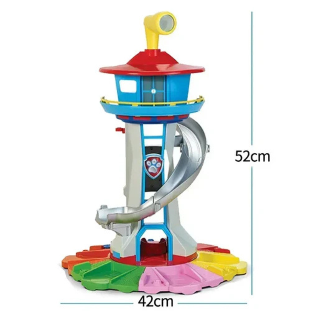 Colorful Car Playset With Spiral Slide Tower And Lookout Station | Temsk