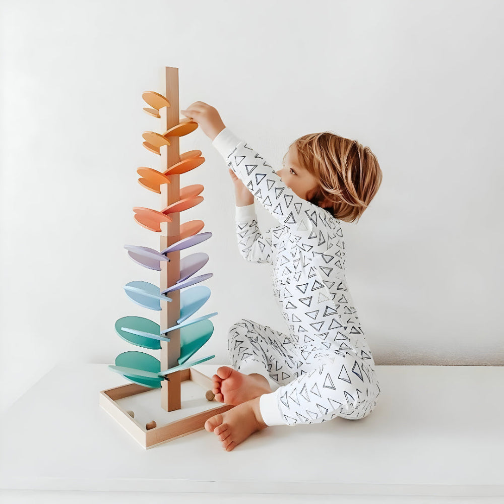 Wooden Marble Run for Kids in Colorful Design, Educational Toy | Temsk