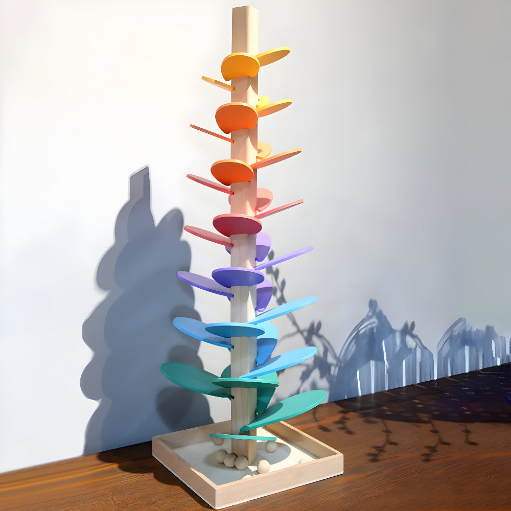 Wooden Marble Run for Kids in Colorful Design, Educational Toy | Temsk