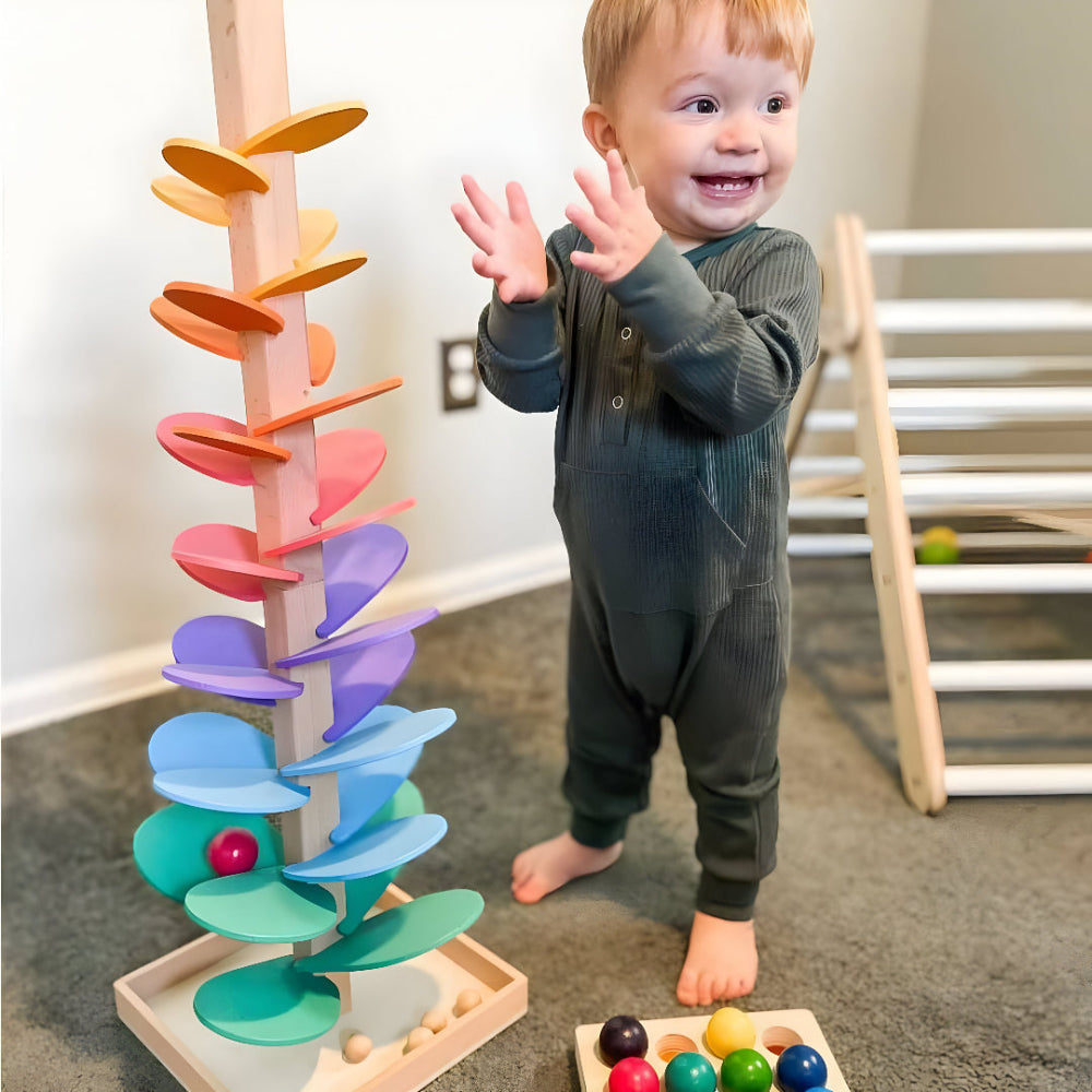 Wooden Marble Run for Kids in Colorful Design, Educational Toy | Temsk