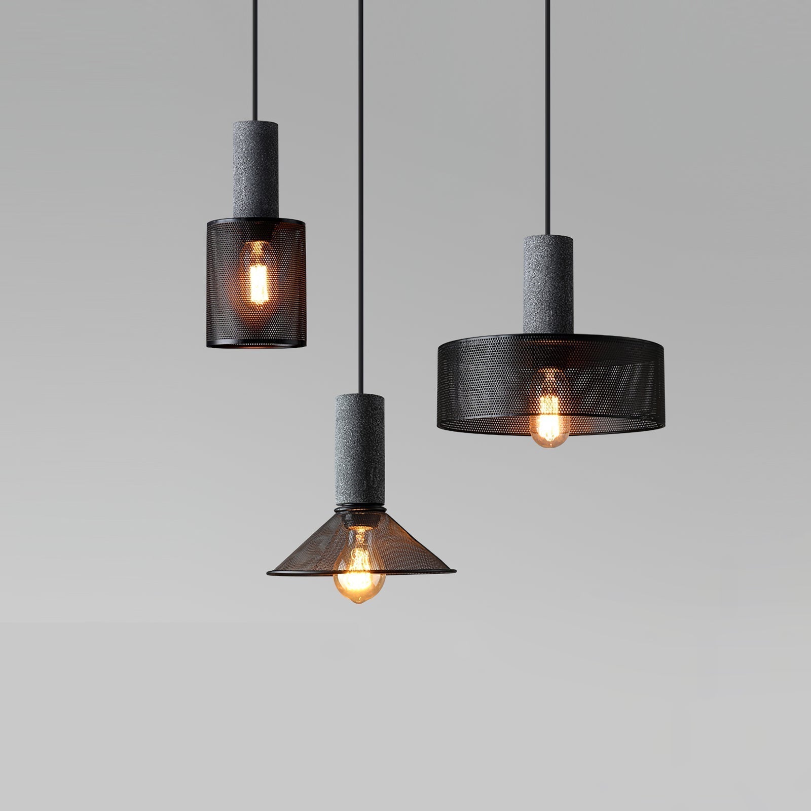 Urban Concrete Pendelleuchte im industriellen LED-Design | Temsk