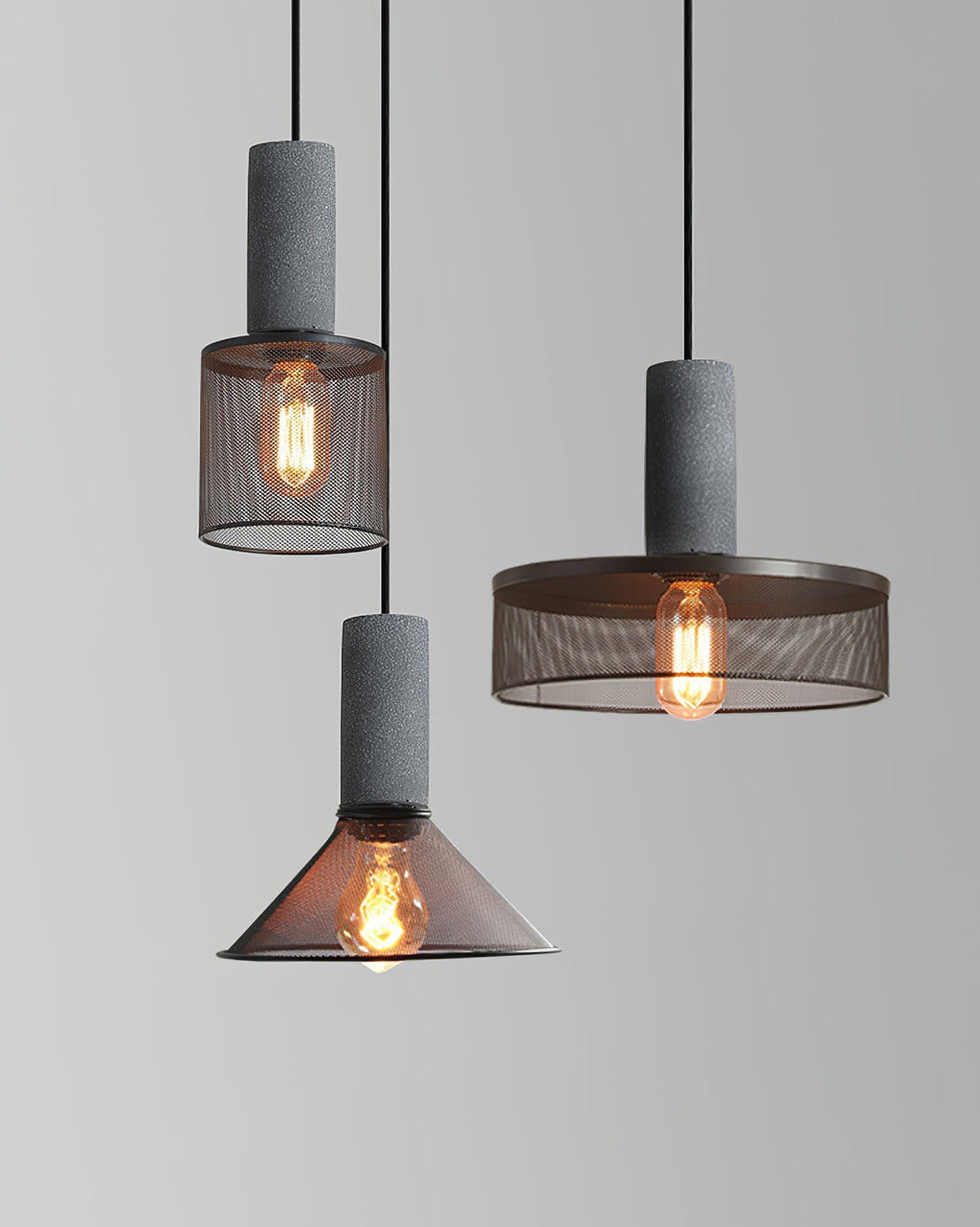 Urban Concrete Pendelleuchte im industriellen LED-Design | Temsk