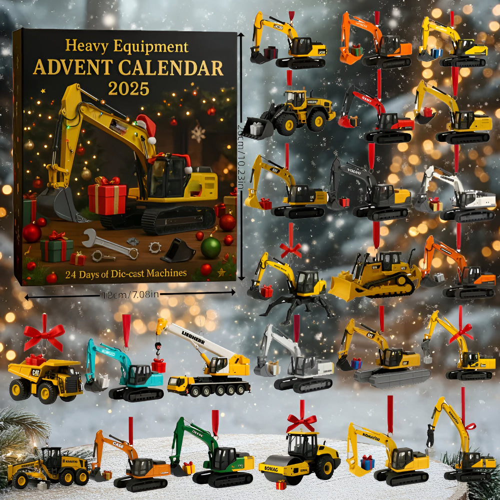 24 Mini Die-Cast Construction Vehicles Advent Calendar | Temsk
