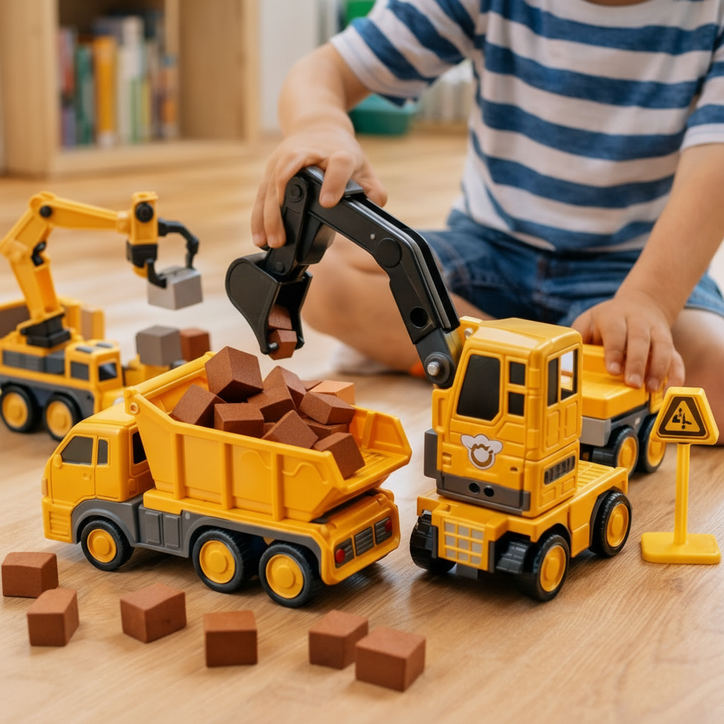 Magnetisches Fahrzeug-Bausteine-Set für kreatives Kinderspiel | Temsk