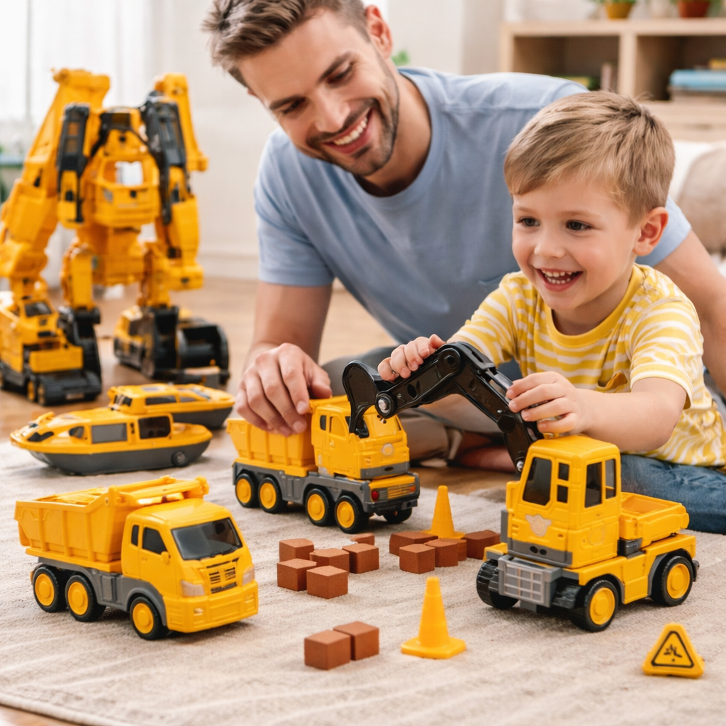 Magnetisches Fahrzeug-Bausteine-Set für kreatives Kinderspiel | Temsk