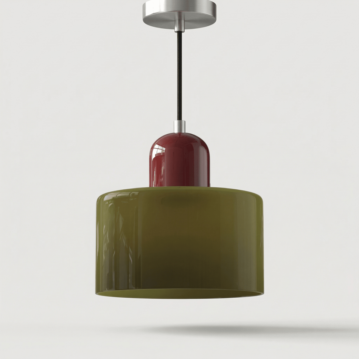 Contemporary Metal Pendant Ceiling Light Fixture, 12-Inch | Temsk