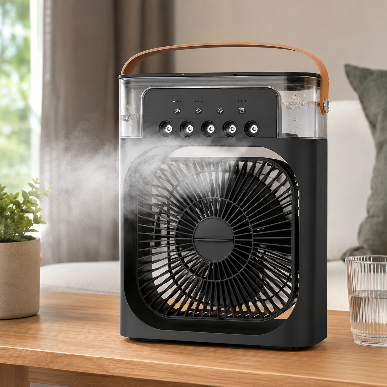 Tragbare Kühl-Klimaanlage mit Fernbedienung und kompaktem Ventilator | Temsk