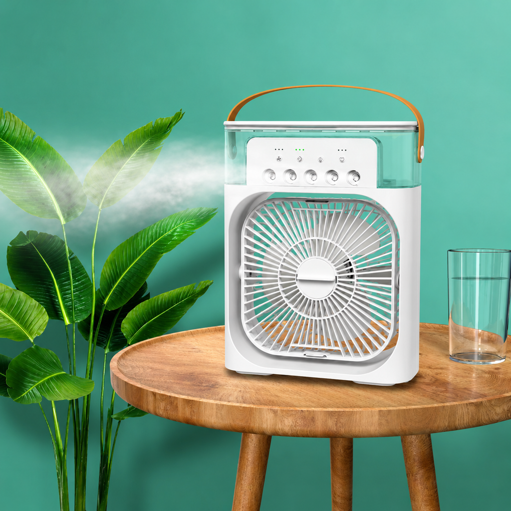 Tragbare Kühl-Klimaanlage mit Fernbedienung und kompaktem Ventilator | Temsk